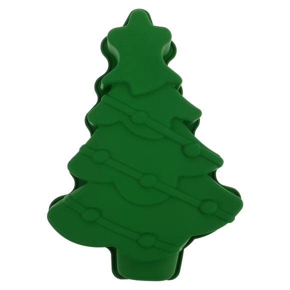 1 molde de silicona para tartas de árbol de Navidad, ideal para fiestas y repostería.