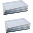 thumbnail image 2 of 6 Pack of White Plastic Stackable Standard size Jewelry Display trays. for Rings, Bracelets, Necklaces, Pendants, Bracelets in Showcases, Over the counter in store. Jewelry Organizer (White), 2 of 5