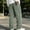 (Casual 42)Green, variant on Mens Pants Corduroy Cargo Pants, Vertical Striped Texture, Multi Patch Pockets, Relax Straight Leg Work Trousers with Back Label Decoration