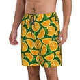 thumbnail image 2 of Goofa Orange Lemon Printed Mens Swim Trunks Summer Quick Dry Short Beach Swimwear Bathing Suits-Small, 2 of 9