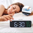 thumbnail image 3 of Unique Bargains Small Dual Alarm Clock for Bedrooma White Green, 3 of 6