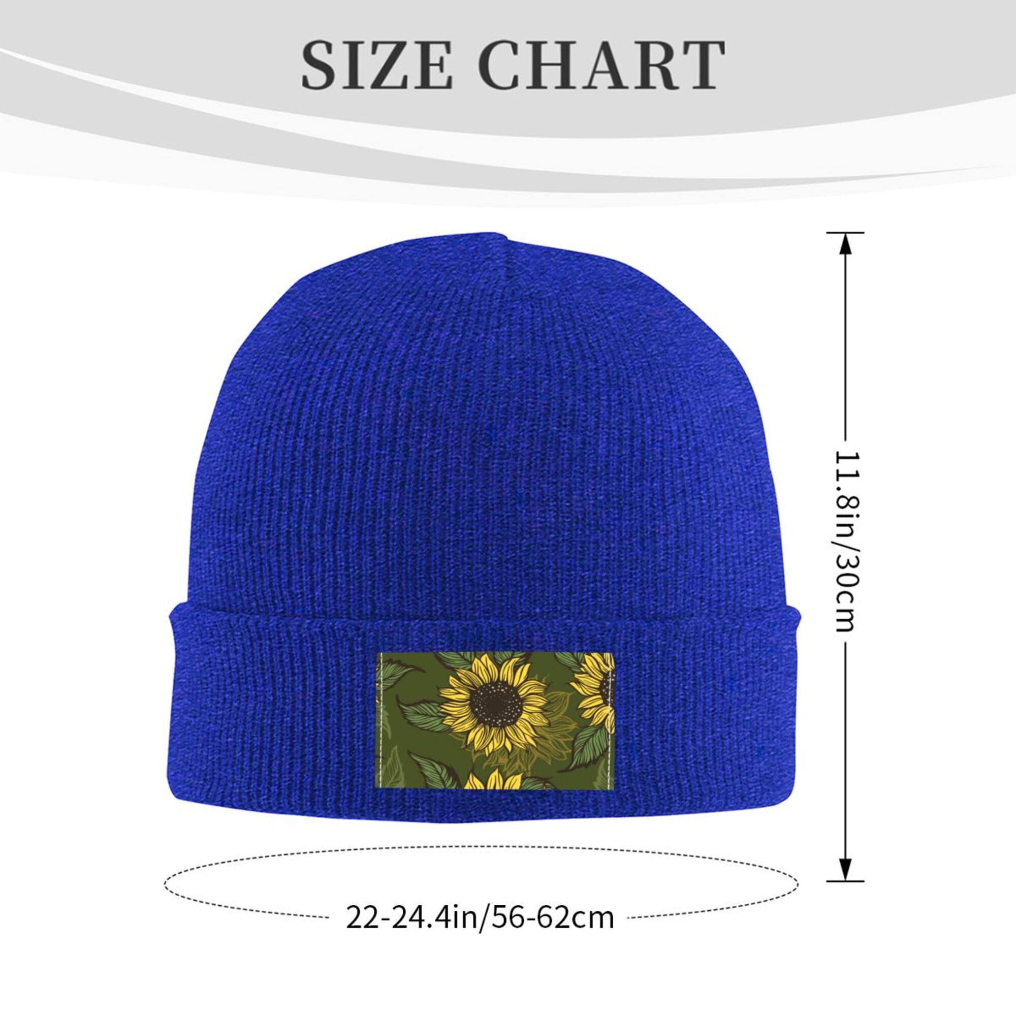 ZICANCN Sunflower Floral Blooming Flower Knit Beanie Hat, Winter
