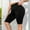 Black, variant on Generic Women's Plus Size Gym Short Leggings Ultra Soft Cotton Shorts Under Dresses Mid Thigh Seamless Leggings Pants