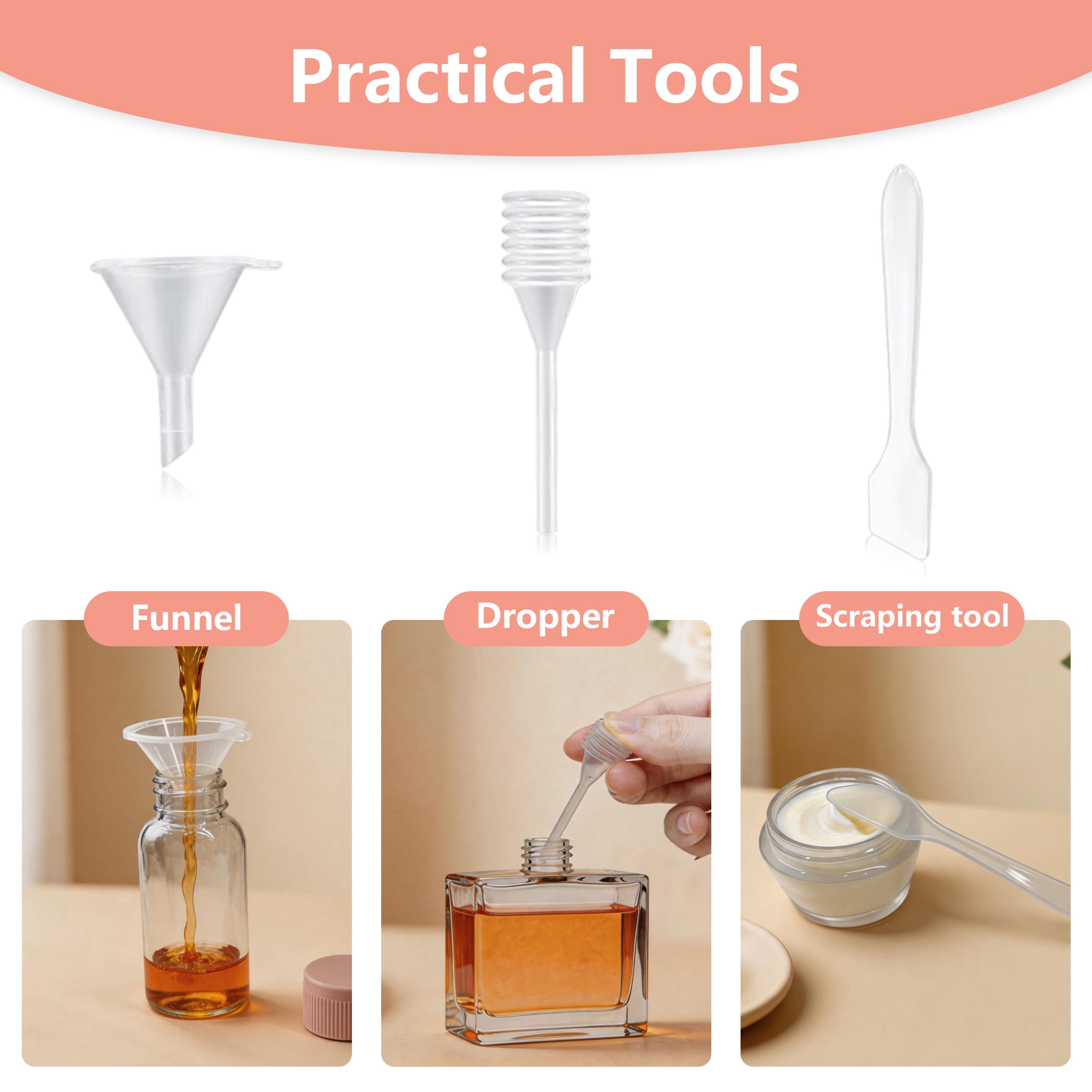 8 Pcs Travel Size Bottles Kit, Leakproof Empty Cosmetic Containers, Portable Refillable Squeeze Bottles for Travel, Business Trip, Outdoor Use