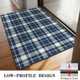 thumbnail image 3 of Navy White Plaid Checkered Pattern Door Rugs,Washable Non Slip Door Mats Indoor,Decorative Door Mats,Entry Mat Indoor for Entrance,Bedroom,Kitchen,Bathroom,20"x32", 3 of 5