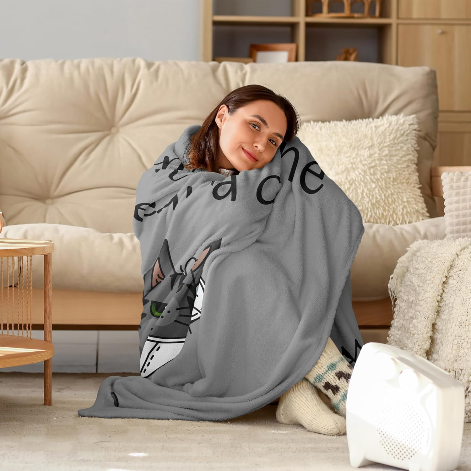 Get Well Gifts for Women/Men After Surgery, Sympathy Gift, Get Well Soon Blanket, Feel Better/Surgery Recovery Gifts for Women, After Surgery Gifts, at Least You Dont Have To Wear A Cone Throw