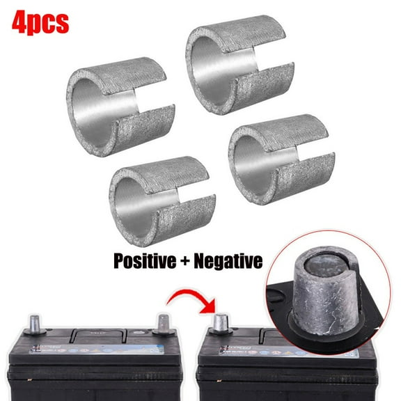 sailesiti 2pair Car Battery Negative Terminal Adapter Positive Post Shim Converters Set Adapters Sleeves Terminal Negative Positive