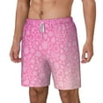thumbnail image 2 of Uemuo Breast Cancer Pink Ribbons Awareness Pattern Mens Swim Trunks Quick Dry Board Shorts with Mesh Lining, Stretch Beach Shorts Quick Dry No-Chafing Board Shorts-X-Large, 2 of 9
