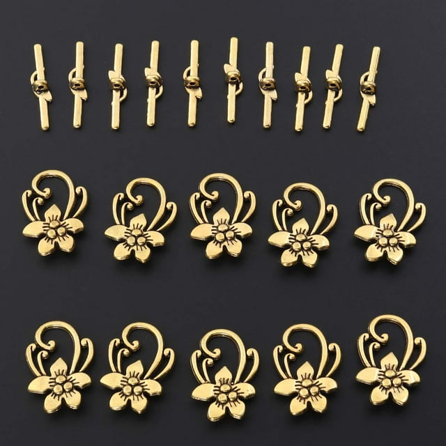 Golden Toggle Clasps for Bracelet Connecting Made from Durable Metal Perfect for DIY Jewelry Making Crafts 20 Pieces