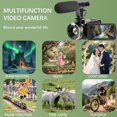 thumbnail image 4 of Cámara de video Yuejewlry 4K 75 MP con tarjeta SD de 64 GB y micrófono, 4 of 7