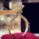 thumbnail image 2 of Joyería de corte de boda Anillo de Piedra Blanca Regalo Hecho a Mano Anillos de Compromiso, 2 of 2