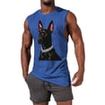 thumbnail image 1 of Camiseta sin mangas de cuello redondo para hombre, informal, a la moda, con estampado, deportiva, de poliéster, 1 of 5