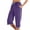 Purple, variant on Capri Pants for Women Spring Summer Elastic Mid Waist Straight Leg Capri Sweatpants Capris with Pockets
