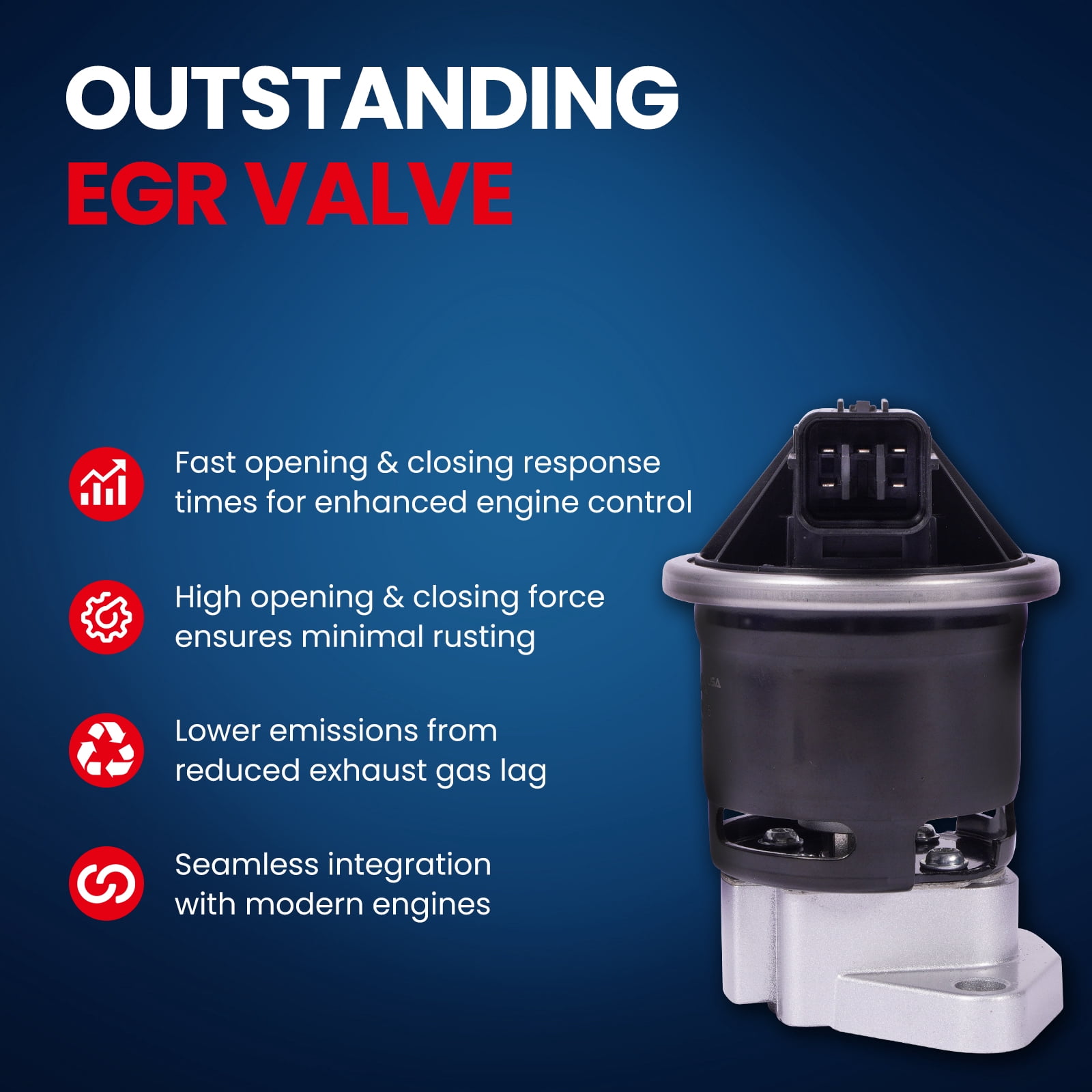 MOCA AUTOPARTS EGV576 Exhaust Gas Recirculation EGR Valve Fit for 2001-2005 Acura EL L4 1.7L & 2001-2005 Honda Civic L4 1.7L