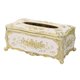 thumbnail image 2 of Estuche para guardar pañuelos, dispensador de pañuelos, servilletero, decorativo para baño Dorado, 2 of 9