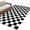 Black White, variant on Black White Plaid Area Rugs 2.7'x5', Washable Small Throw Rugs for Kitchen Bedroom, Farmhouse Modern Minimalist Geometric Indoor Outdoor Rug Non-Slip Low Pile Carpet Runner Reversible Floor Mats