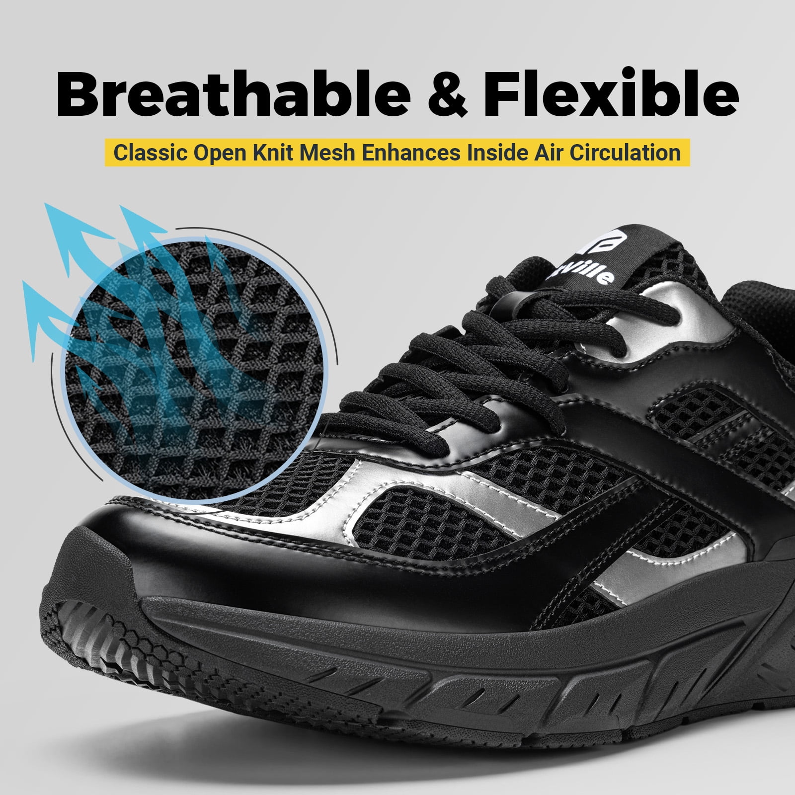 FitVille Men's Wide Walking Shoes with Arch Support for Flat Feet