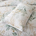 thumbnail image 5 of Floral Botanical Full Size Green Quilt Set  3 Pieces Reversible Soft All-season Bedding (90"x78"), 5 of 6