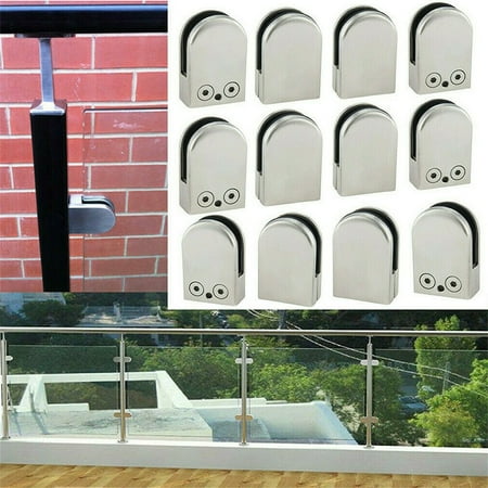 

Stainless Glass Clamp Clip Bracket For Handrail Balustrades Stair Post 6-12mm Glass For Corner Brackets Simple Operation