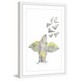 thumbnail image 3 of Marmont Hill "Bird with Shapes" by Thimble Sparrow Framed Painting Print, 3 of 5