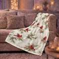 thumbnail image 6 of Winter Cardinals Snowy Pines Vibrant Red Birds Berry, Festive Holiday Scene, Warm Flannel Blanket for Cabin and Lodge, Art Lovers Housewarming Gift, Artistic Home Decor, 6 of 9