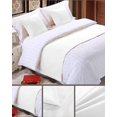 thumbnail image 2 of Bed Runner (1 Piece Only), 100% Egyptian Cotton, 400 Thread Count, Soft Fade-Resistant, Decorative Bed Scarf - White Solid, King Size., 2 of 4
