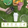 thumbnail image 3 of 3 PACK Shaker Bottles 17 OZ, Shaking Ball Whisk, Wide Mouth and Flip-Top Lid, Dishwasher Safe & BPA Free, Black/Pink/White, 3 of 7