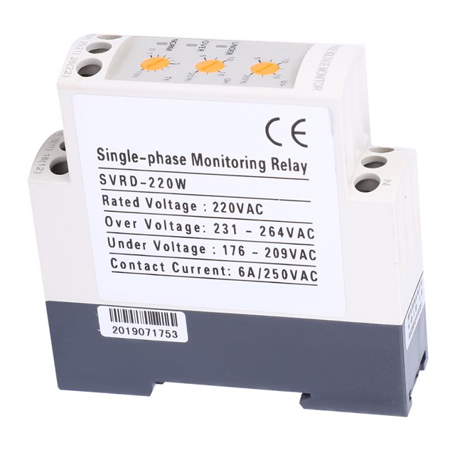 Protector de Bajo Voltaje Con 3 Indicadores Protector de Voltaje Monofásico Bajo Consumo Edificios de Gran Altura para Sistemas de Automatización Hospitales Bancos ANGGREK Otros