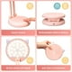 thumbnail image 4 of Lámpara de escritorio Protección para los ojos Aprendizaje LED Recargable Enchufe Plegable Llevar Dormitorio Oficina Estudiante Dormitorio Luz de noche Lámpara de escritorio rosa linda Lámpara Kawaii JAMW Sencillez, 4 of 5