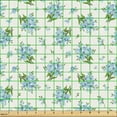 thumbnail image 2 of Ambesonne Ivory and Blue Fabric by the Yard Upholstery, Spring Leaves, 10 Yards, Pale Blue Ivory, 2 of 5