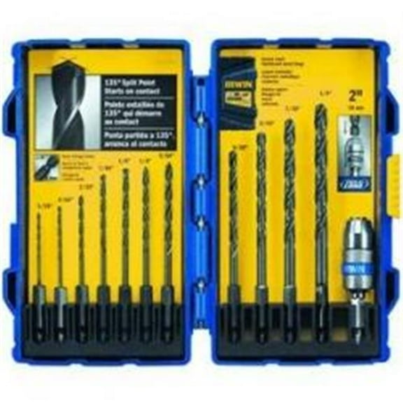 Irwin Industrial Tools HN4935643 Hex Shan Drill Bit Set, Black Oxide - 12 Piece