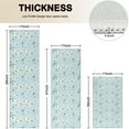 thumbnail image 4 of Light Blue Daisy Flower Pattern Kitchen Rugs Sets Of 3,Kitchen Runner Rugs Non Skid Washable,Decorative Kitchen Floor Mats for Kitchen,Sink,Laundry,17"x30"+ 17"x47" + 17"x59", 4 of 6
