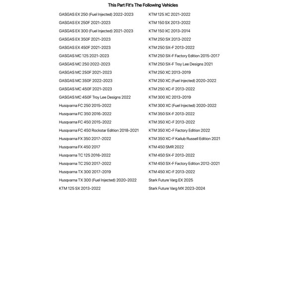 Tusk Rear Wheel Spacer Upgrade Kit Orange For GASGAS EX 300 (Fuel Injected) 2021-2023