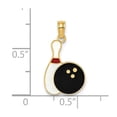 thumbnail image 3 of FB Jewels 14K Yellow Gold Bowling Ball and Pin with Enamel Pendant, 3 of 4