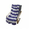 thumbnail image 4 of Striped Soft Flannel Fleece Throw Blanket, Nautical Marine Style Navy Blue and White Sailor Theme Geometric Pattern Art Print, Cozy Plush for Indoor and Outdoor Use, 70" x 90", Purple, by Ambesonne, 4 of 6