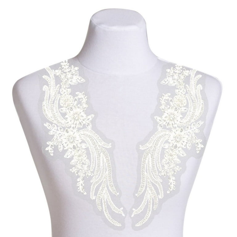 Designer Beaded Sequins Lace Clothing Accessories Embroidered