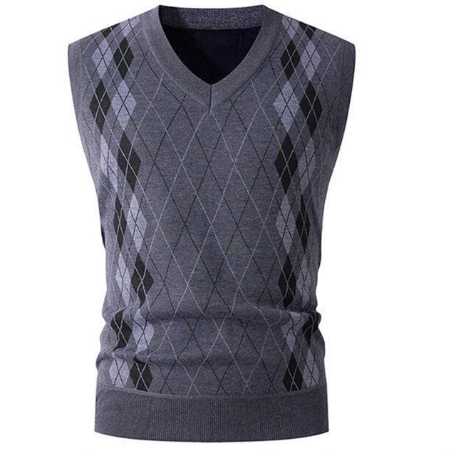 Camiseta sin mangas con cuello en V para hombre, de color liso, de punto, con cuello redondo, elástica, de poliéster