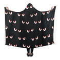thumbnail image 1 of ASHLEIGH Hooded Blanket Vampire Eyes Bat Pilling Polar Fleece Hooded Throw Wrap 56x80 inch, 1 of 3