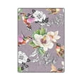 thumbnail image 1 of RYLABLUE Hummingbird and Colorful Flowers Throw Blanket Bed Sofa Blanket 58x80 inches, 1 of 3