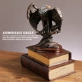 thumbnail image 3 of Eagle Sculpture, Eagle Statue Bronzed Paint Retro Style Resin  For Hallway, 3 of 8