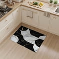 thumbnail image 2 of ODIKA 3'x5' Washable Area Rug Rugblack Abstract Veining Glam Swirl Asymmetric Marblerug Smalltan for Hallway, Laundry Room, Non-Slip, Flatweave, Easy Care, 2 of 7