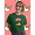 thumbnail image 2 of Corgi Flying W Balloons T-Shirt Women -Image by Shutterstock, Female 4X-Large, 2 of 4