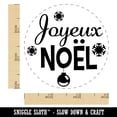 thumbnail image 2 of Joyeux Noël French with Christmas Ornaments and Snowflakes Self-Inking Rubber Stamp Ink Stamper - Purple Ink - Small 3/4 Inch, 2 of 7