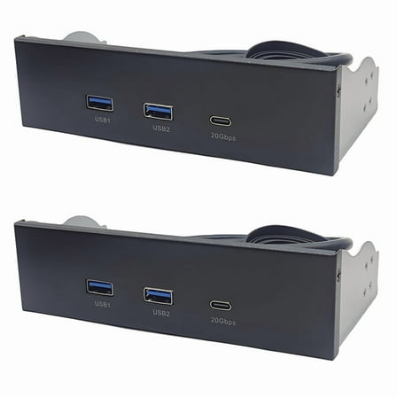 2X USB Front Panel for PC 2Port USB 3.2 GEN1 5Gbps  1Port TYPE-C 10Gbps/20Gbps Hub for Desktop 5.25inch Floppy Drive Bay