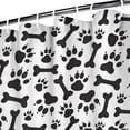 thumbnail image 3 of Paw Prints and Bones Shower Curtain 72"x72" ,Bathroom Decorative Shower Curtains Set with 12 Hooks,Modern Waterproof Washable Shower Curtain, 3 of 6