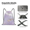 thumbnail image 6 of Bingfone Lavender Glitter Foil Stripes Drawstrings Backpacks Bags For Men Women Gym Drawstrings Bag, 6 of 9