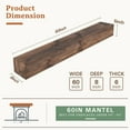 thumbnail image 2 of Fireplace Mantel - Handcrafted Solid With Invisible Heavy Duty Metal Bracket, Floating Mantle, Faux Mantel for Over Fireplace, 2 of 13