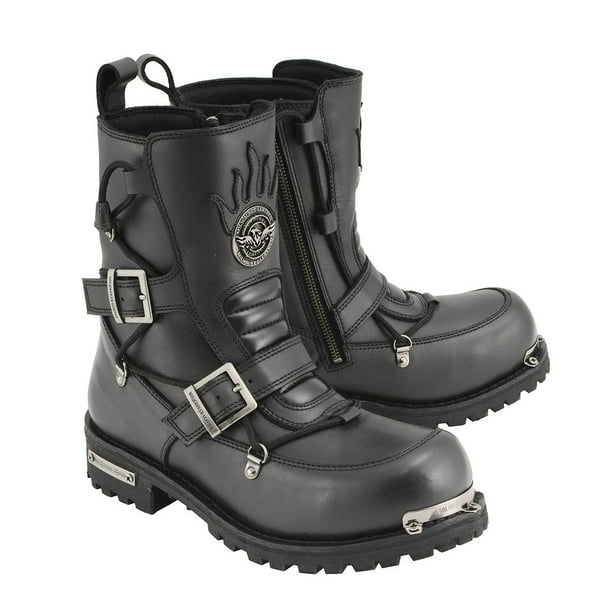 Milwaukee Leather MBM9076 Men’s Black 'Tactical' Logger Leather Boots ...