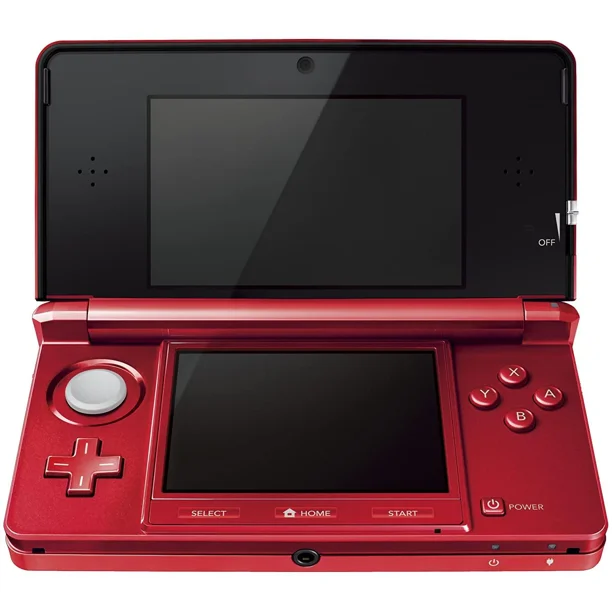 Nintendo 3DS Game Console with RetroFam 32GB SD Card, Metallic Red