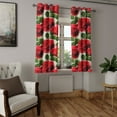 thumbnail image 2 of Ambesonne Rose Grommet Curtain, Romantic Art of English Garden, 50"x63", Dark Pink Emerald Dust, 2 of 5